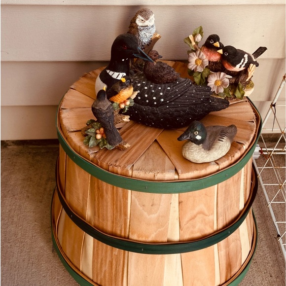 Vintage Collection of 2 🦆,🦉, Loons, 2 Robins, Bird House🖊️✏️ , New Wooden 🧺 - Picture 5 of 16